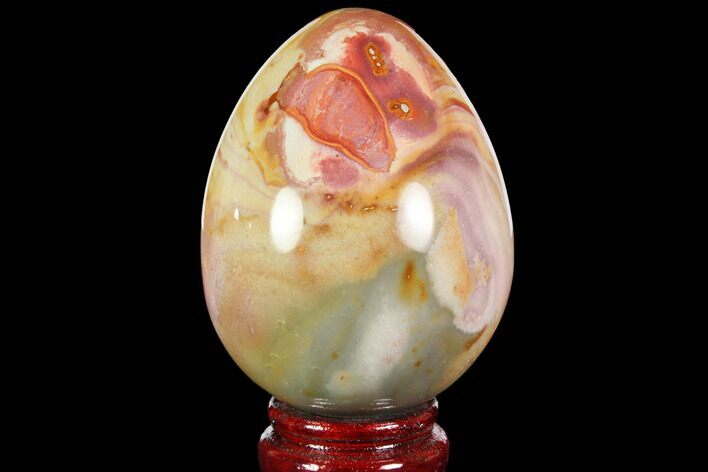 Polished Polychrome Jasper Egg - Madagascar #118658